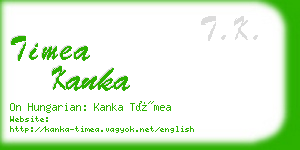 timea kanka business card